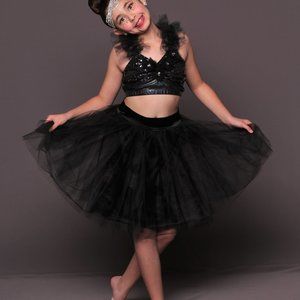 Custom Ballet/Contemporary Dance Costume-Black Tulle